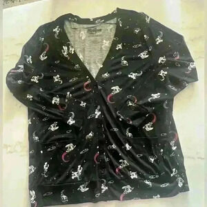 Power Puff Girls black lightweight button up cardigan  women’s plus size 1.